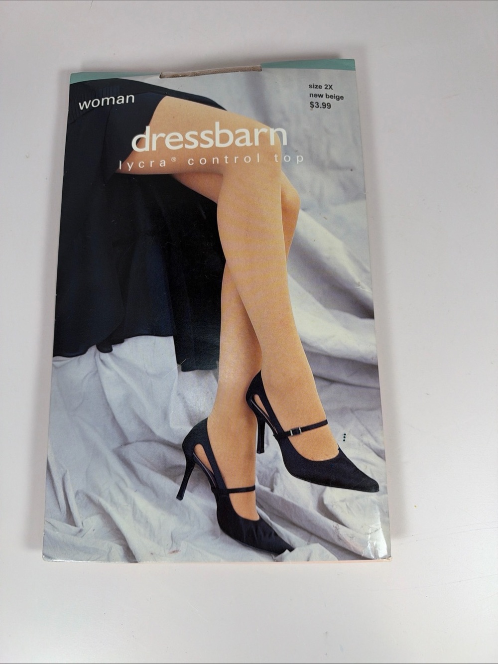 Dressbarn Lycra Control Top Pantyhose Woman's Size 2x New Beige Nylon Spandex